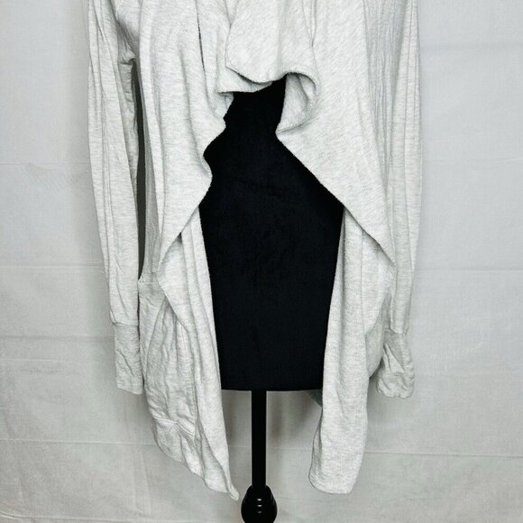 ATHLETA Pranayama Restore Wrap Open Cardigan Sweater Heather Gray Sz XXS - Picture 3 of 8